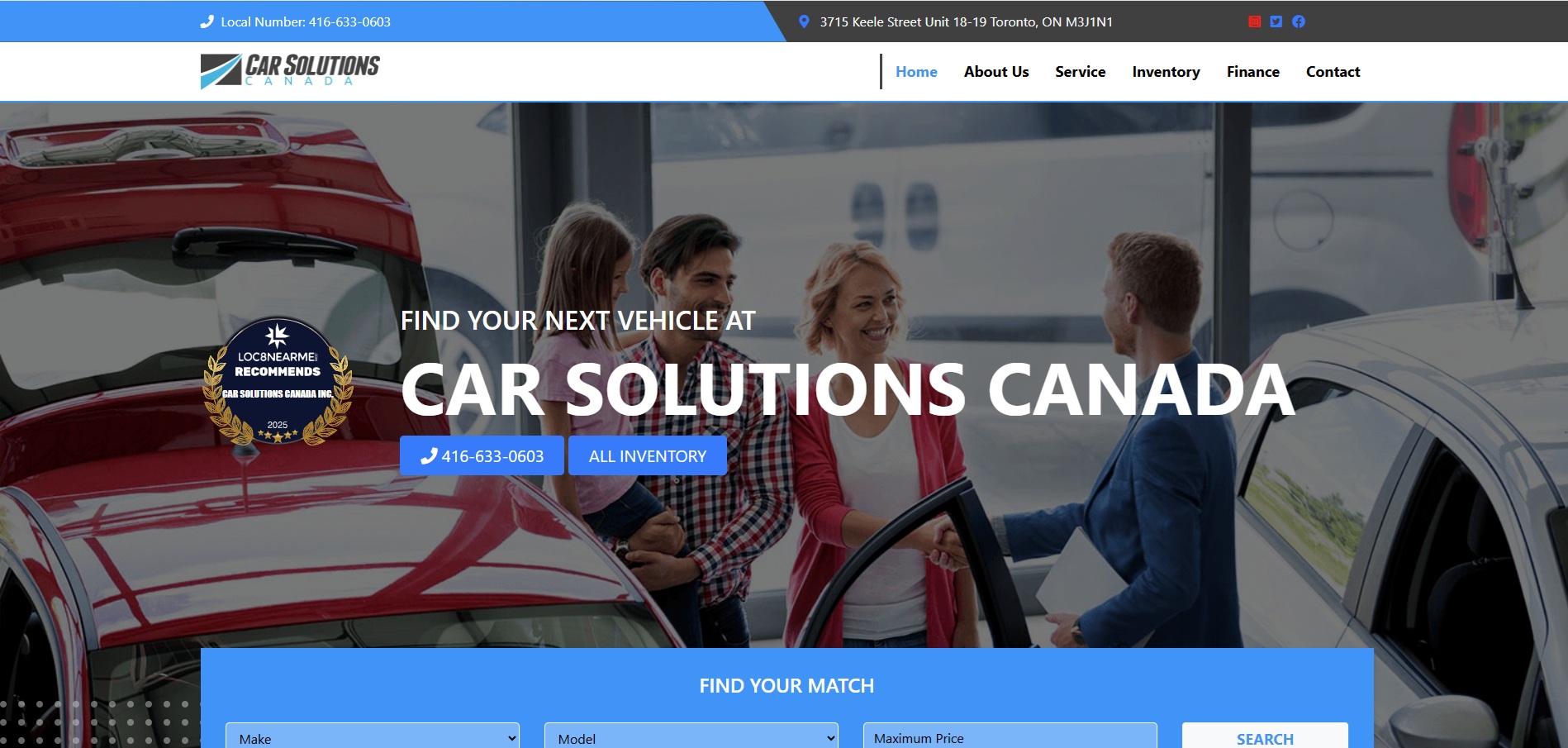 Car Solutions Canada Website